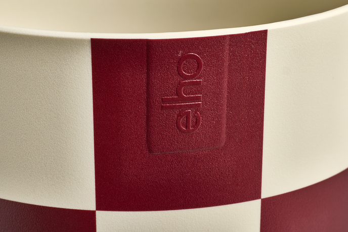 blocks & stripes 15cm dark burgundy`